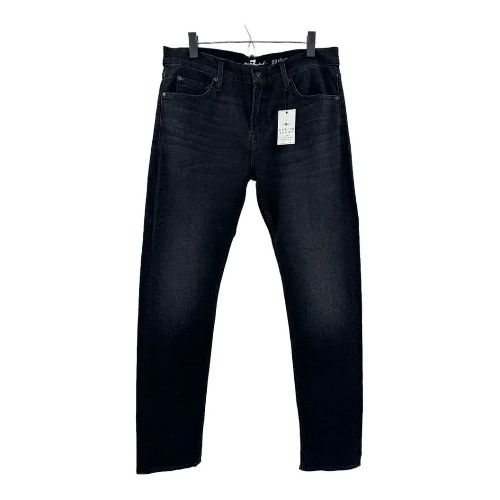 7 For All Mankind Paxtyn Slim Skinny Jeans 34x33 NWT - Picture 3 of 8